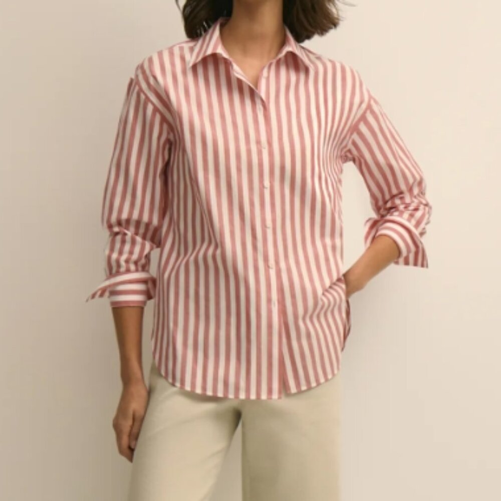 Oversized cotton pinstripe shirt - NWT - Picture 2 of 7